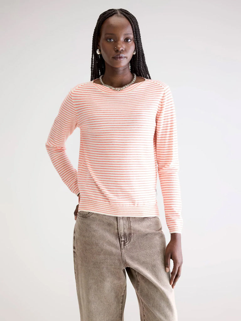 Bellerose Gop Stripe Sweater in Tangerine