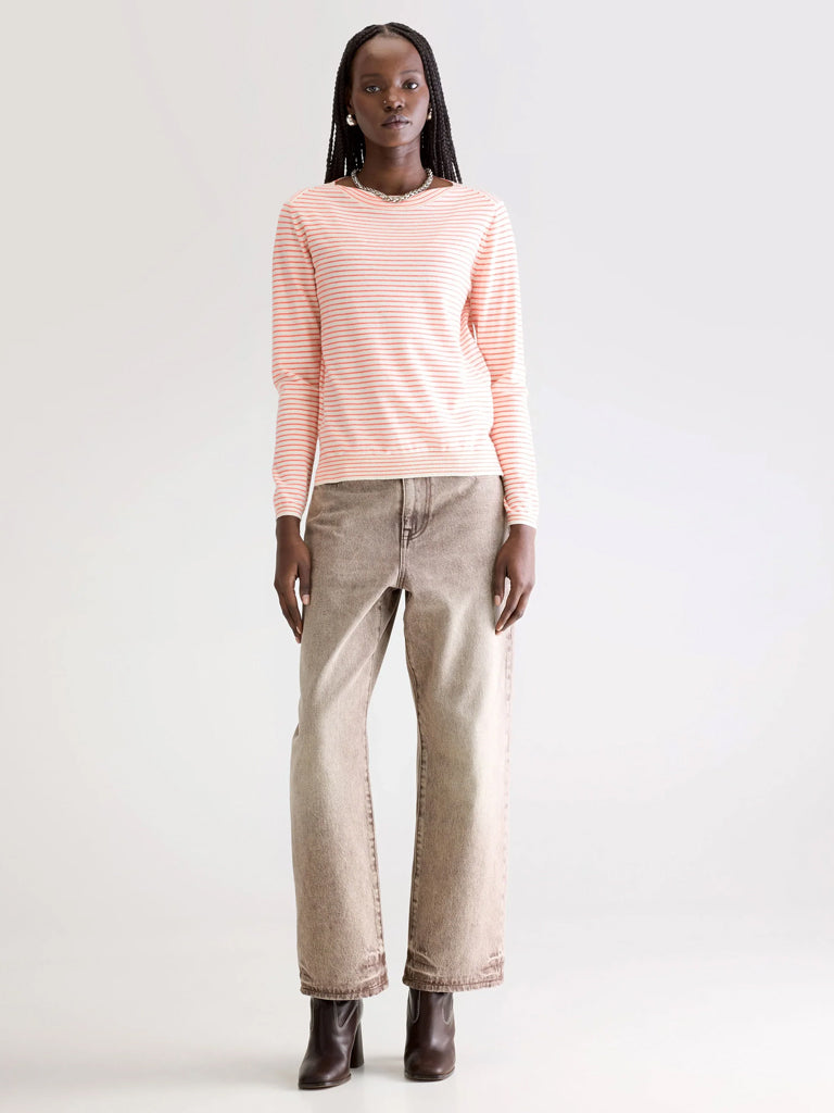 Bellerose Gop Stripe Sweater in Tangerine