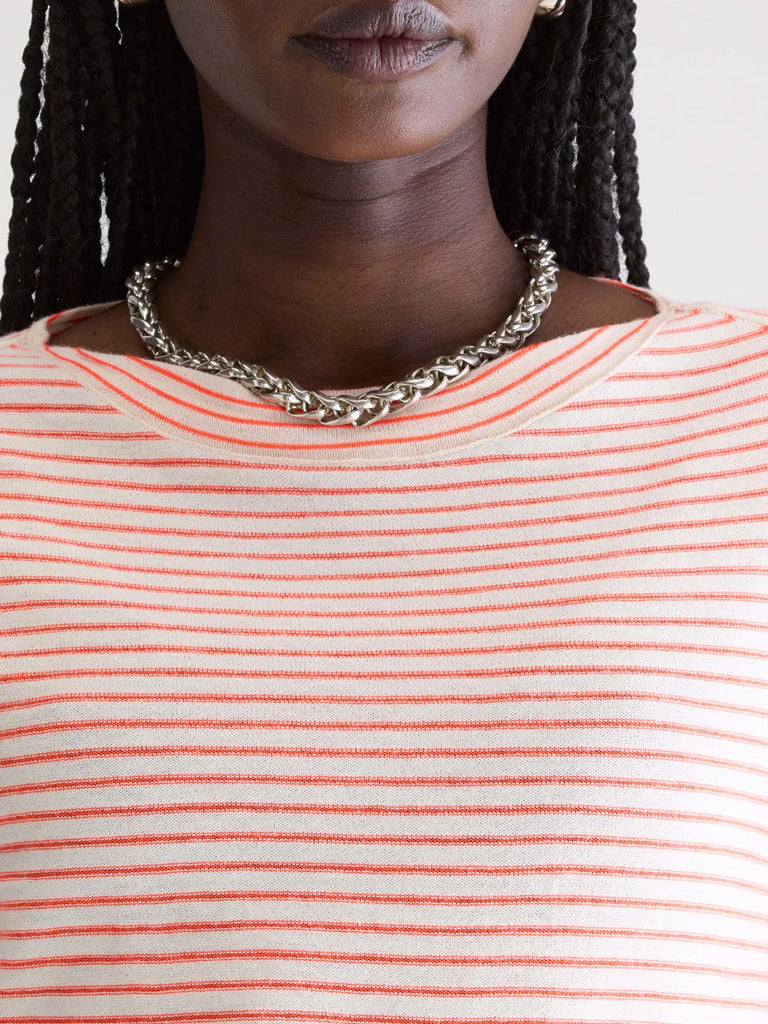Bellerose Gop Stripe Sweater in Tangerine