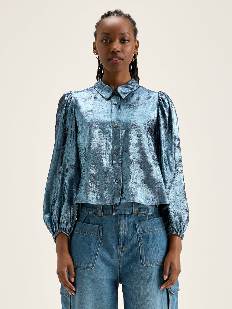 Bellerose Howland Metallic Shirt in Acier