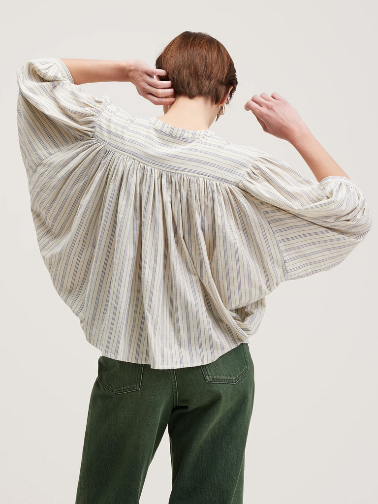 Bellerose Ink Blouse in Ticking Stripe