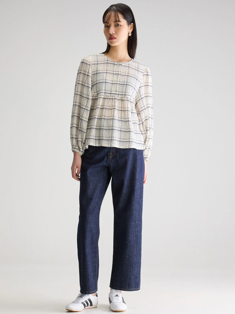 Bellerose Joao Blouse in Check Blue