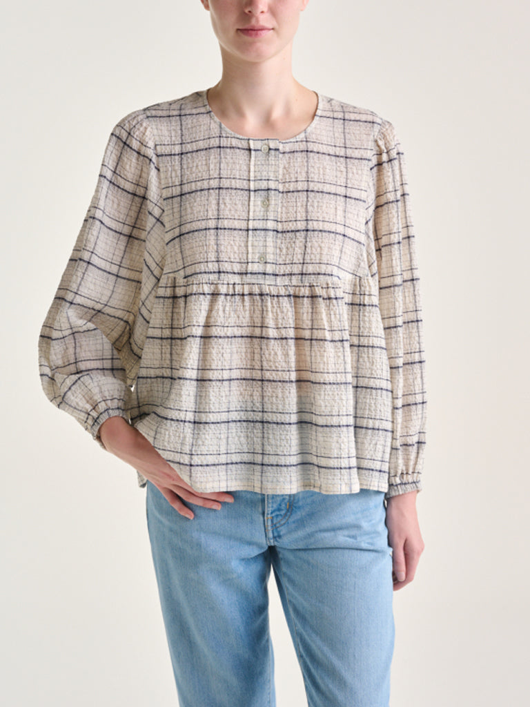 Bellerose Joao Blouse in Check Blue