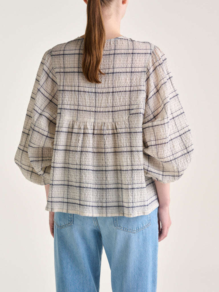 Bellerose Joao Blouse in Check Blue