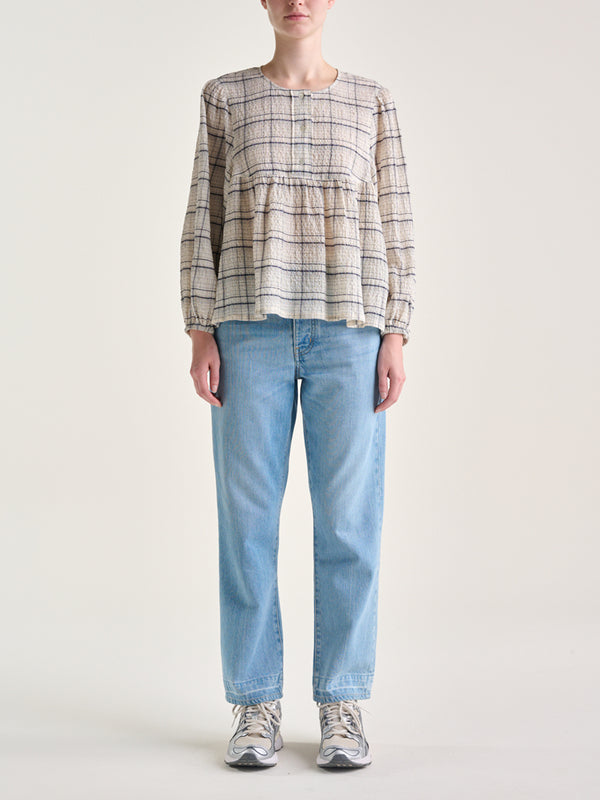 Bellerose Joao Blouse in Check Blue