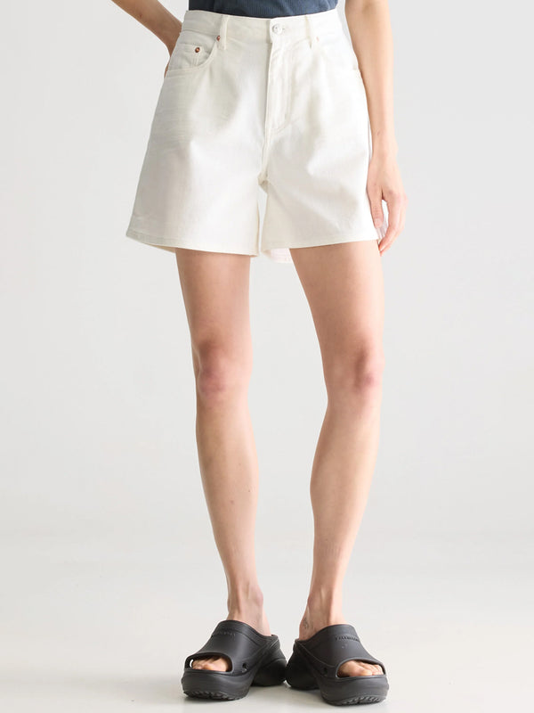 Bellerose Pactol Denim Shorts in White