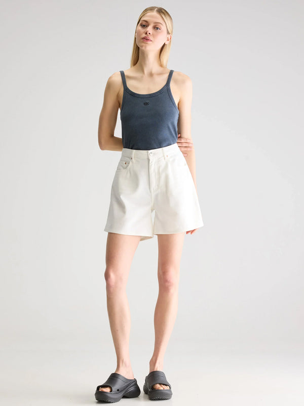 Bellerose Pactol Denim Shorts in White