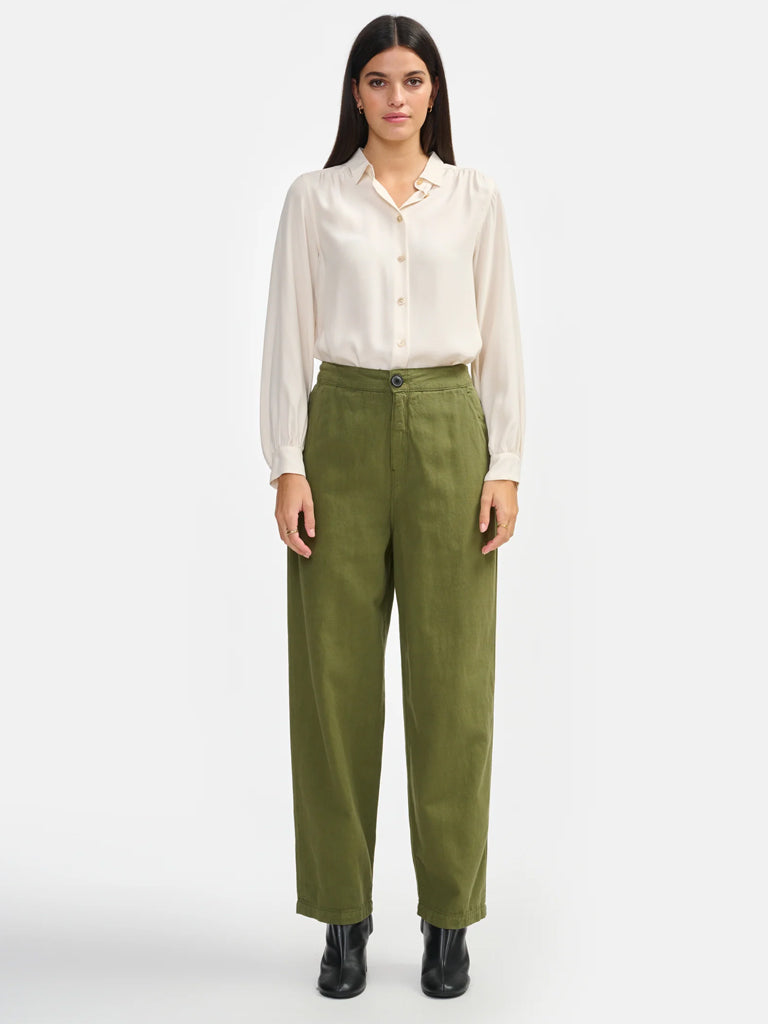 Bellerose Pasop Twill Trousers in Army