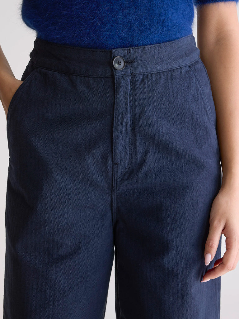 Bellerose Pasop Twill Trousers in Navy