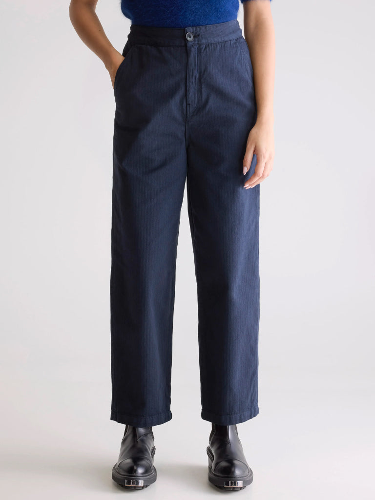 Bellerose Pasop Twill Trousers in Navy