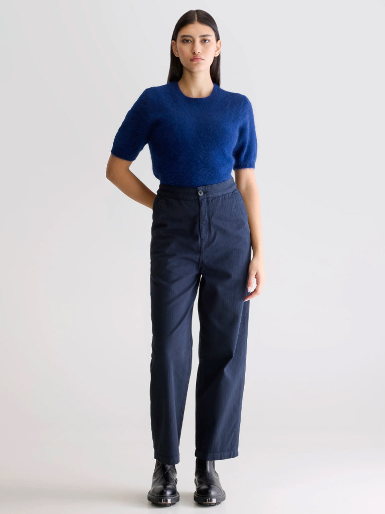 Bellerose Pasop Twill Trousers in Navy