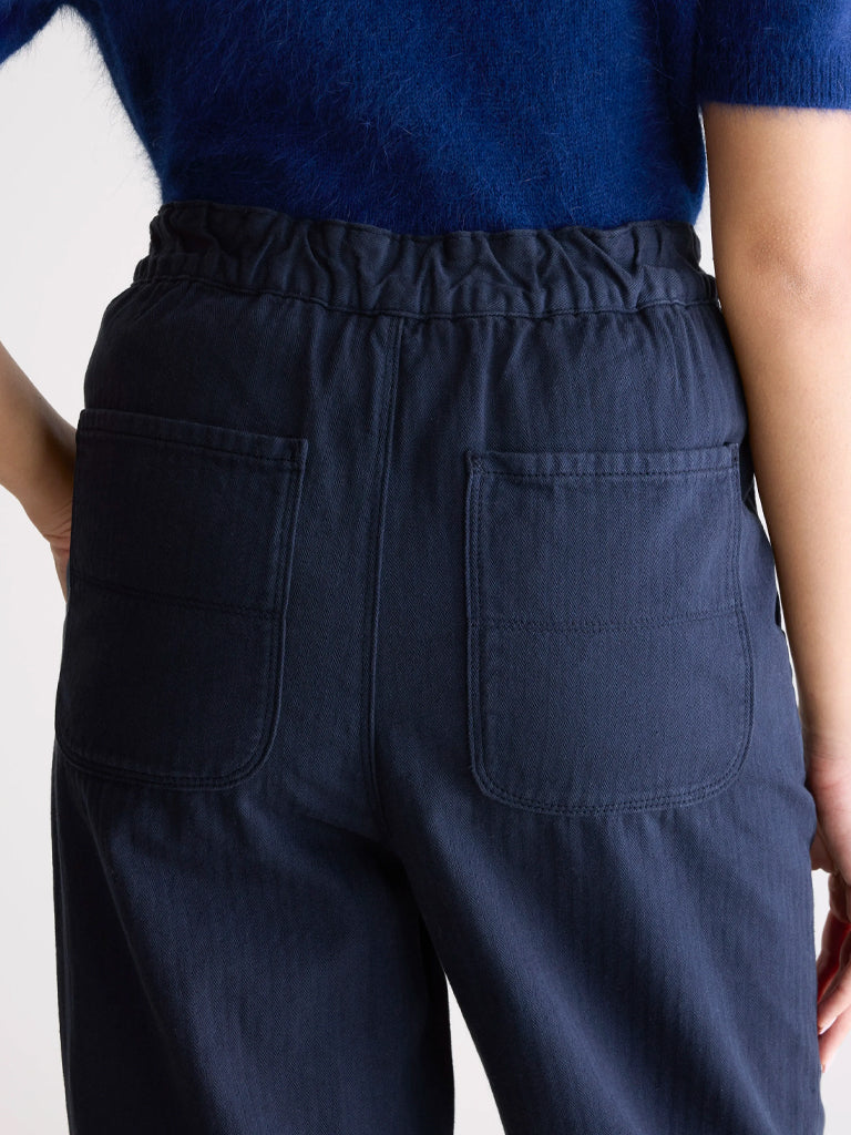 Bellerose Pasop Twill Trousers in Navy