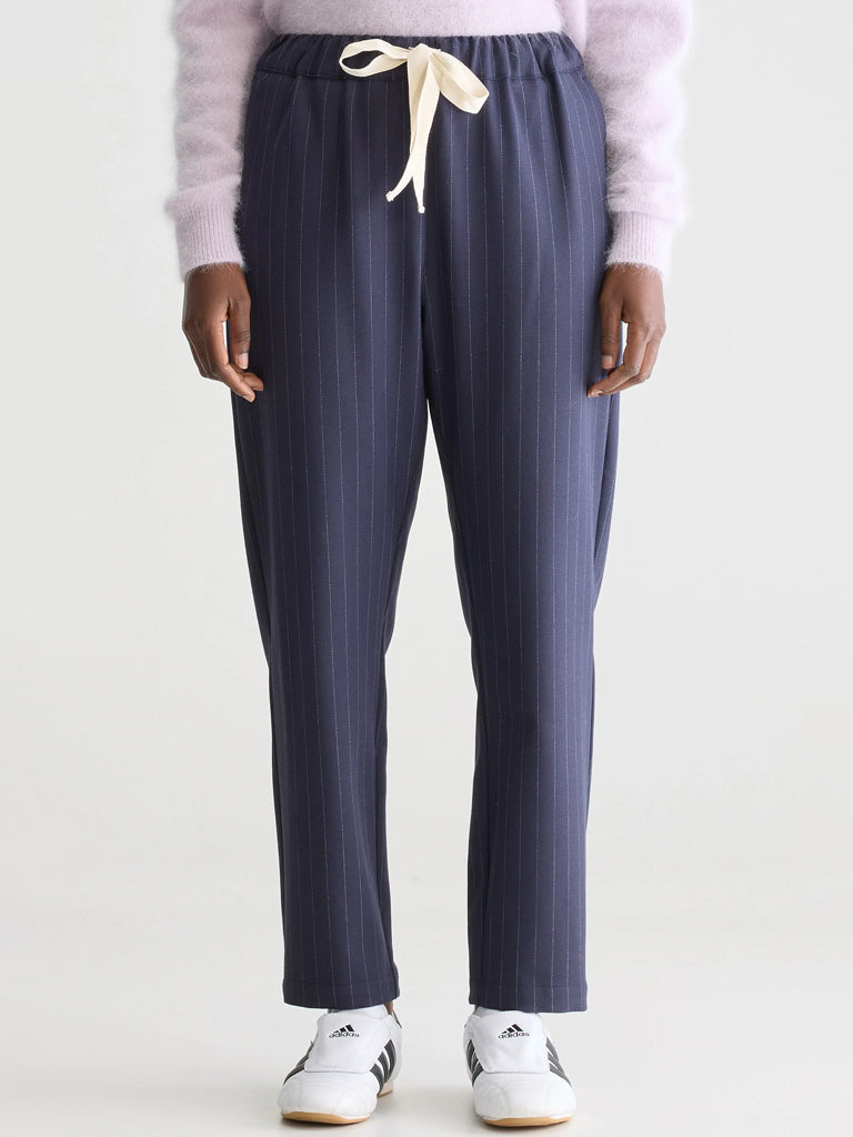 Bellerose Sacha Pinstripe Trousers in Navy