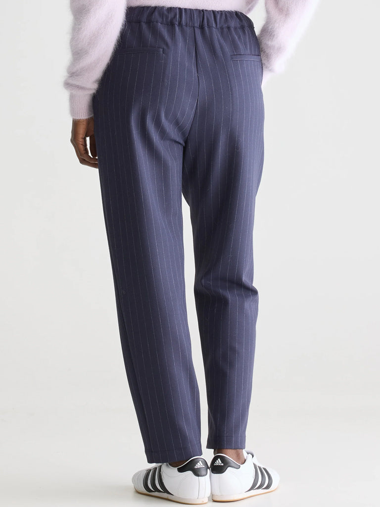 Bellerose Sacha Pinstripe Trousers in Navy