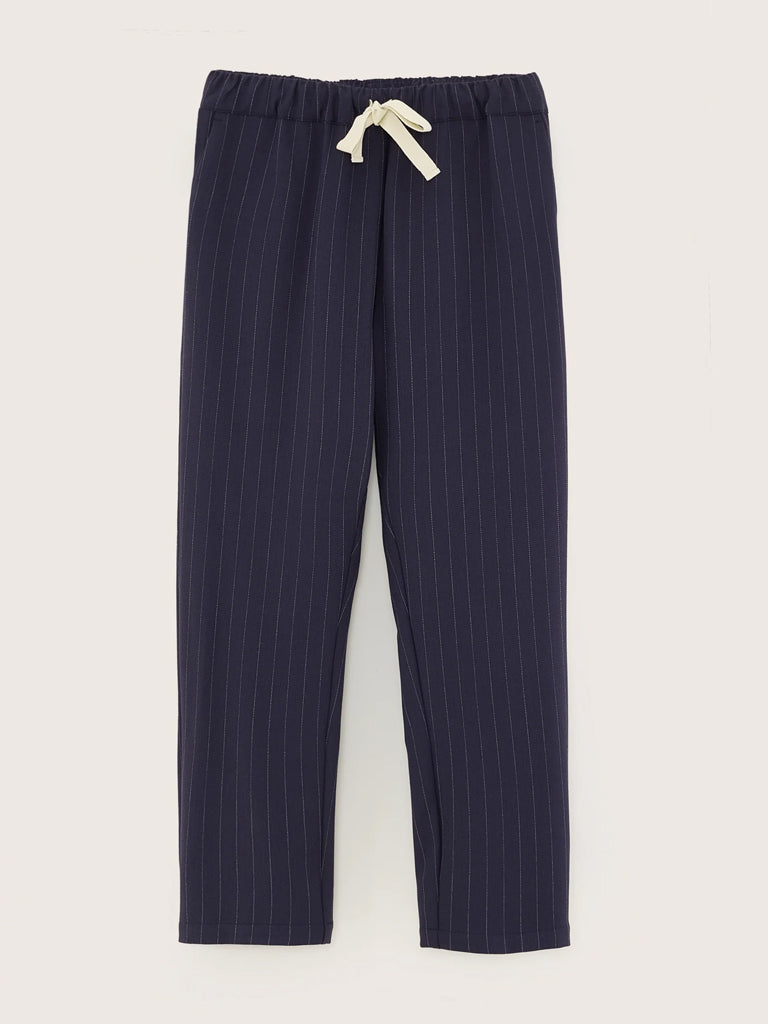 Bellerose Sacha Pinstripe Trousers in Navy