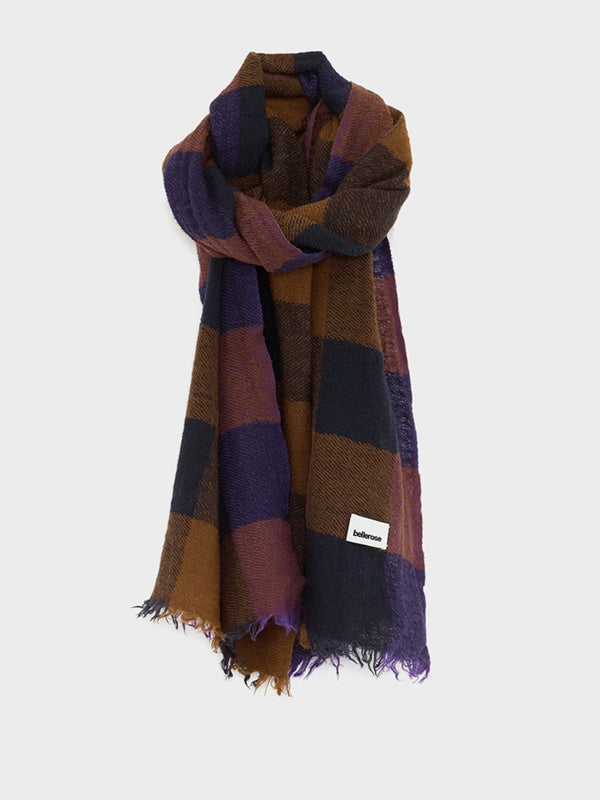 Bellerose Sidor Scarf in Check Navy