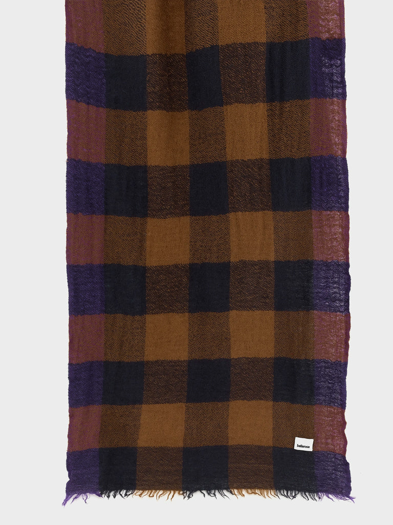 Bellerose Sidor Scarf in Check Navy