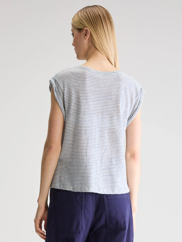 Bellerose Vlyn Stripe T-Shirt in Blue