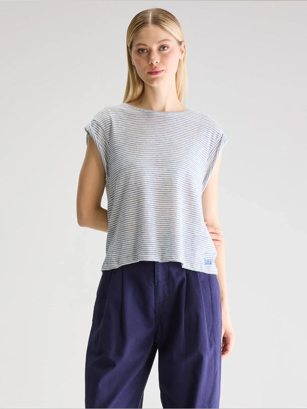 Bellerose Vlyn Stripe T-Shirt in Blue