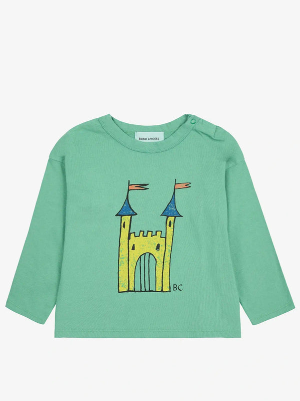 Bobo Choses Baby Faraway Castle T-Shirt in Green