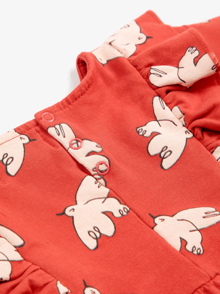 Bobo Choses Baby Freedom Bird Dress in Red