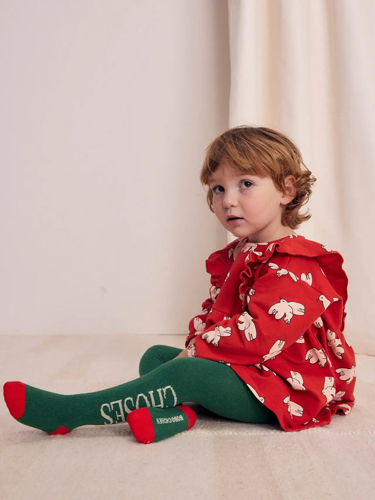 Bobo Choses Baby Freedom Bird Dress in Red