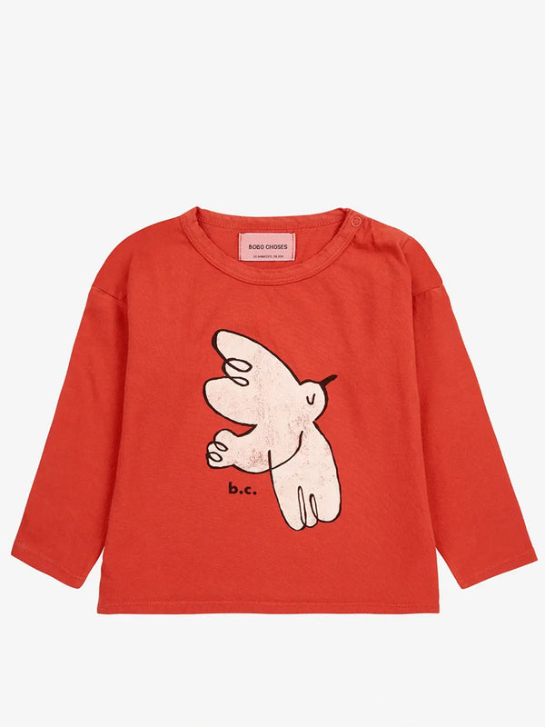 Bobo Choses Baby Freedom Bird T-Shirt in Red