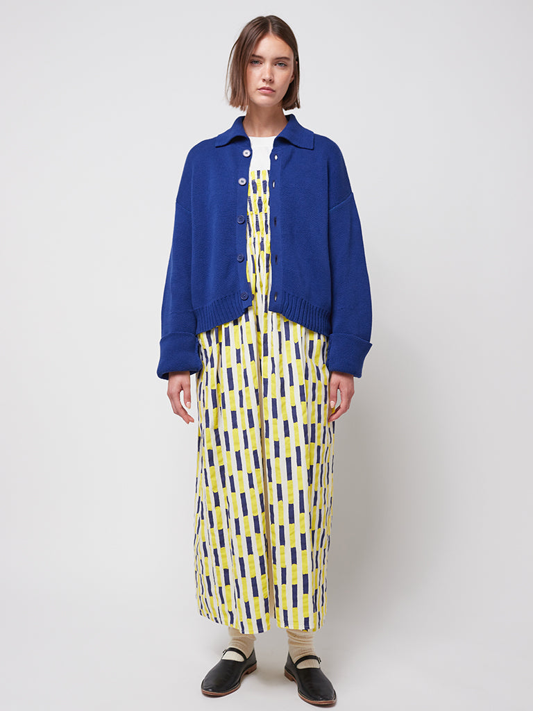 Bobo Choses Brush Strokes Dress in Blue Yellow