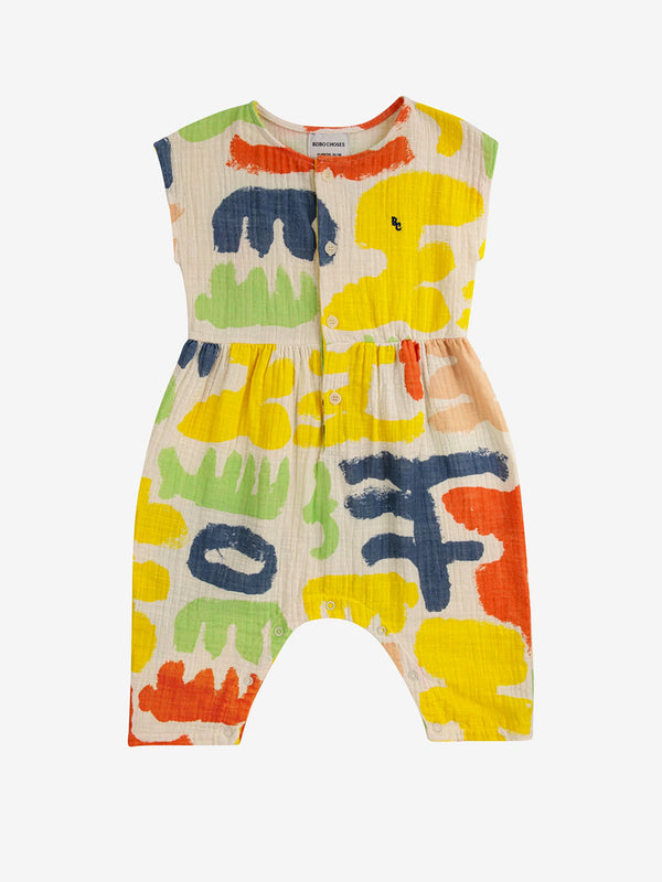 Bobo Choses Carnival Woven Overall in Off White