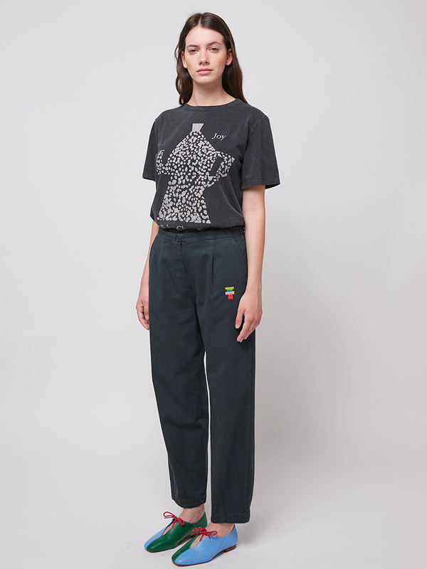 Bobo Choses Pleated Trousers in Charcoal