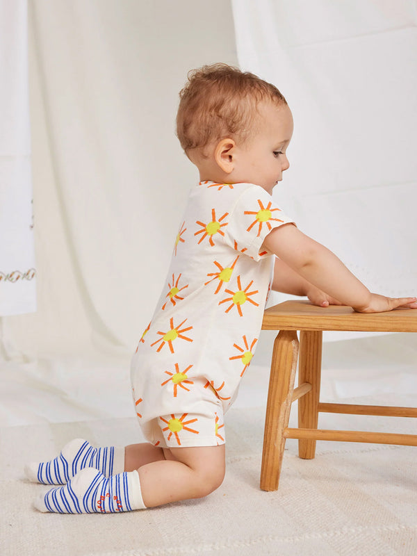 Bobo Choses Sun Playsuit in Off White