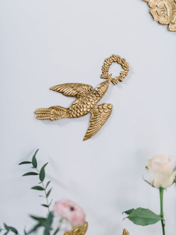 Boncoeurs Bird Ornament in Gold