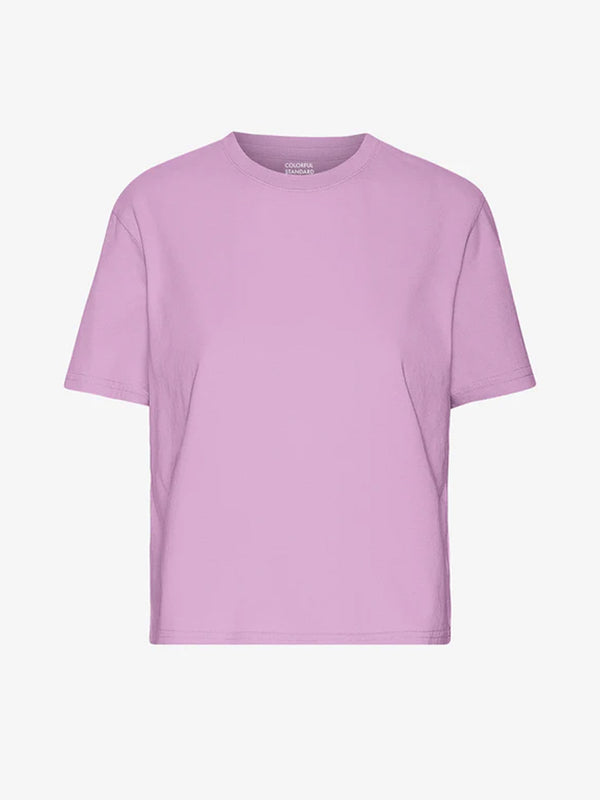 Colorful Standard Organic Boxy Crop T-Shirt in Cherry Blossom