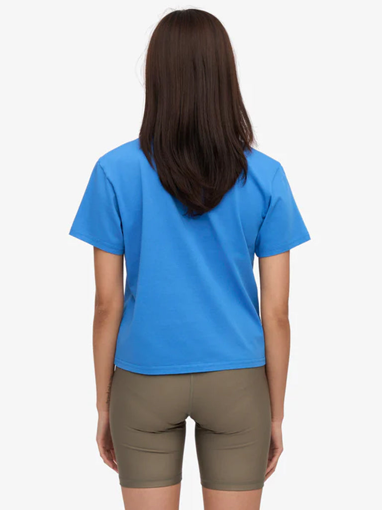 Colorful Standard Organic Boxy Crop T-Shirt in Pacific Blue