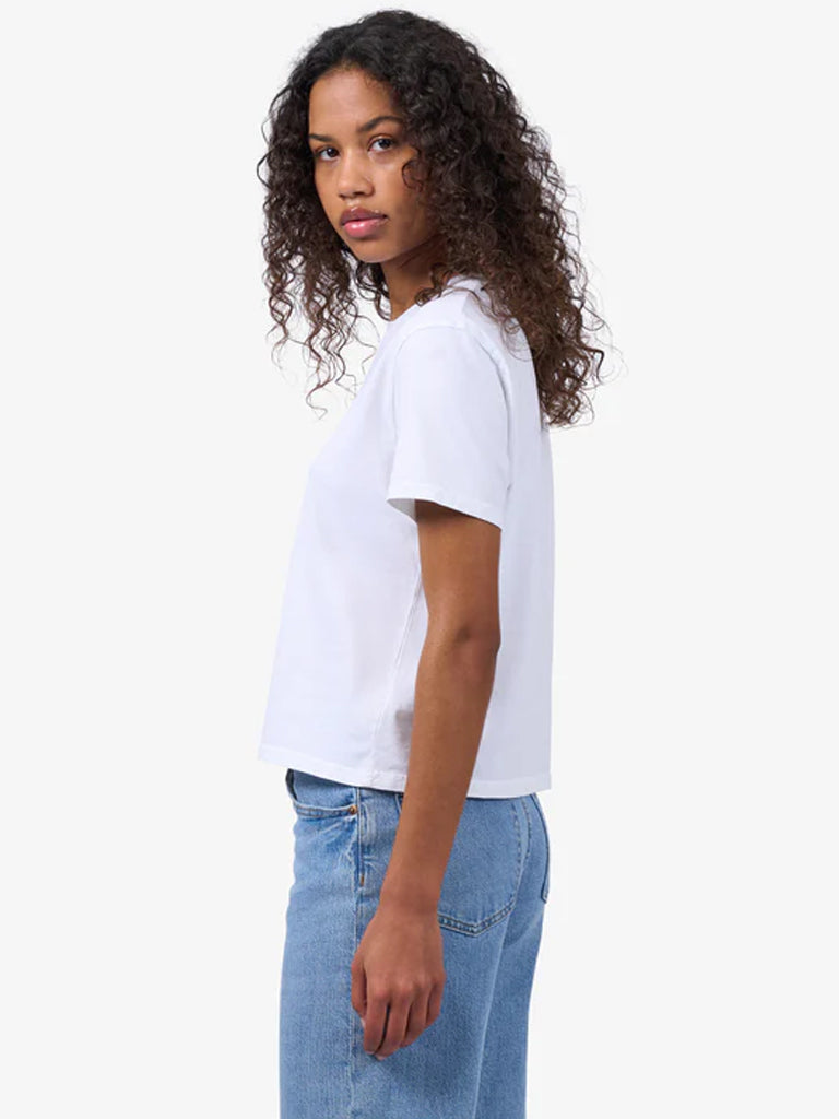 Colorful Standard Organic Boxy Crop T-Shirt in Polar Blue