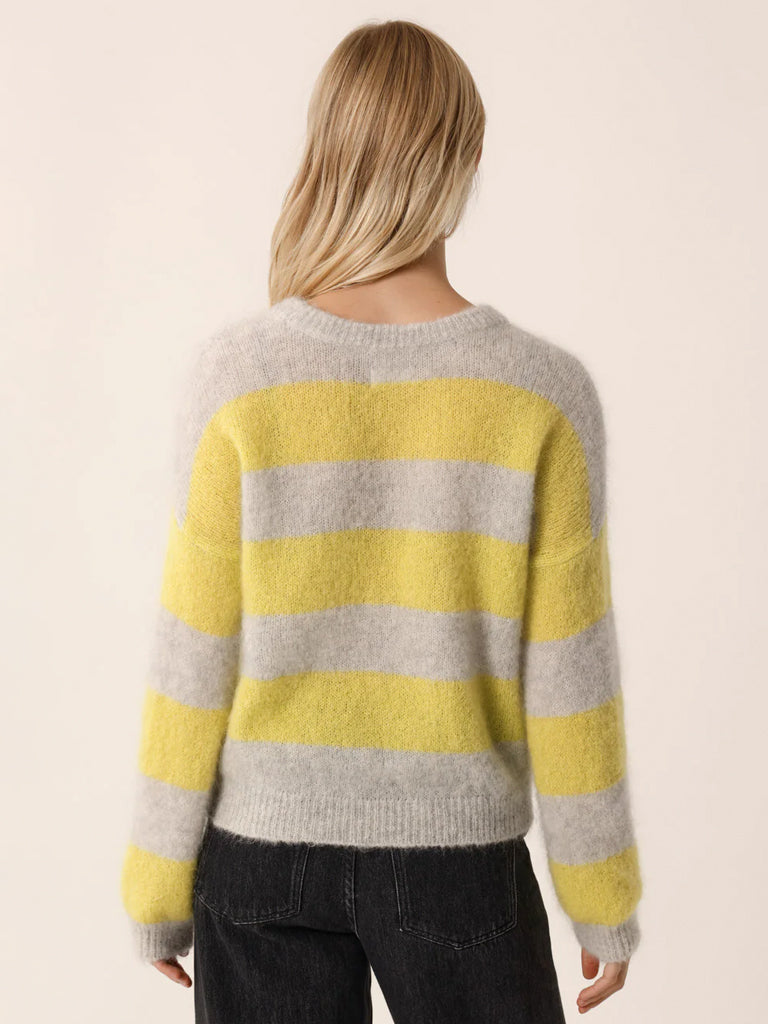 Des Petits Hauts Banelle Stripe Sweater in Gris Chine Luciole