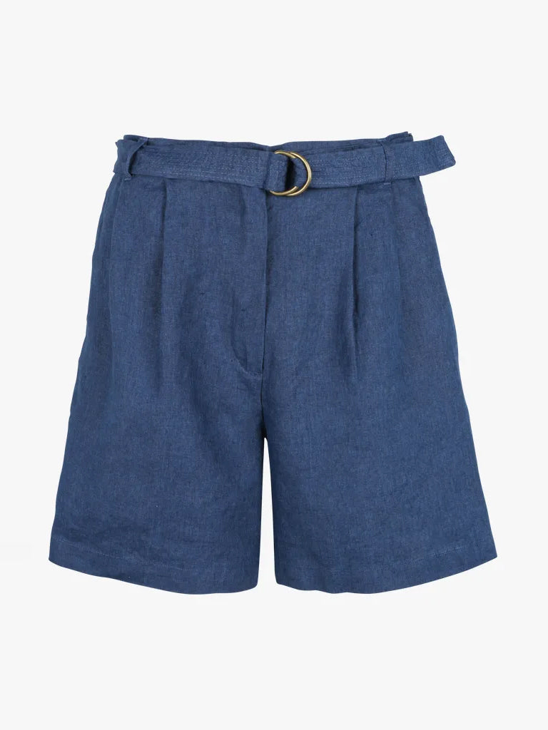 Des Petit Hauts Verino Linen Shorts in Indigo