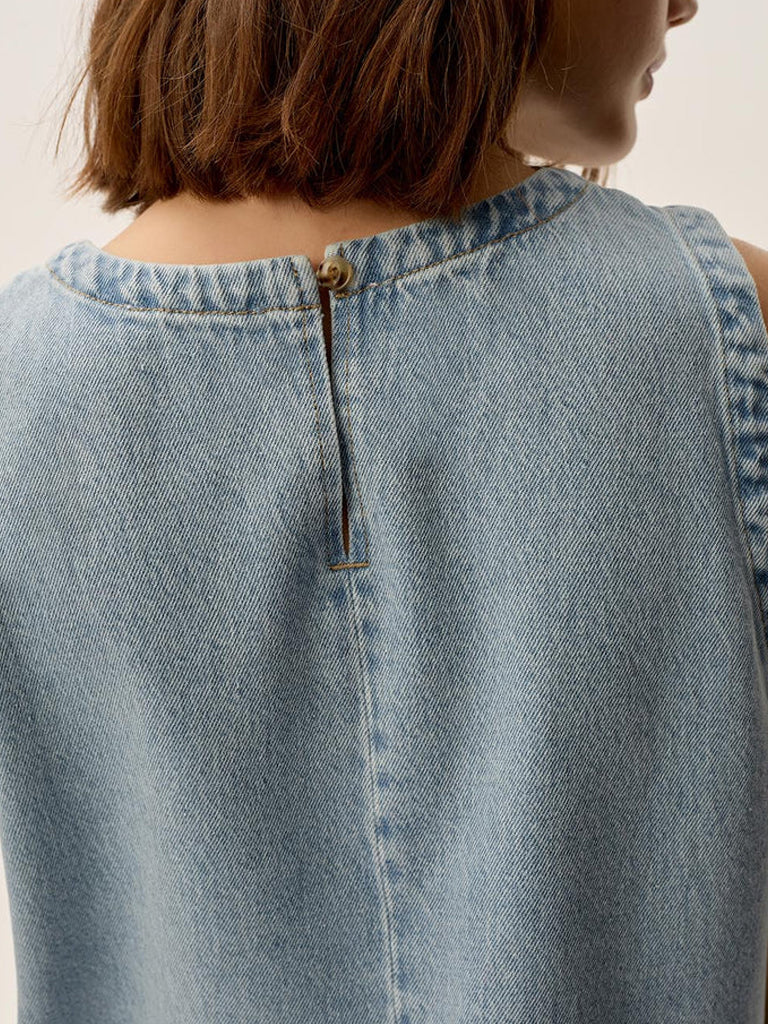 Des Petits Hauts Louzou Top in Bleach Denim