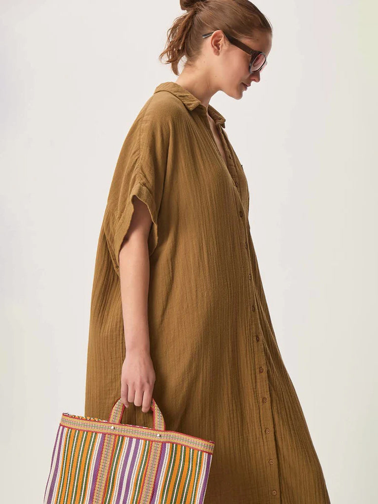 Des Petits Hauts Sophane Shirt Dress in Olive