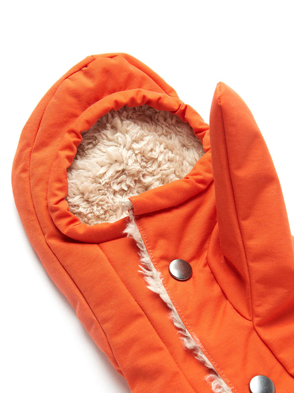Elmer Cover Down Mittens in Orange