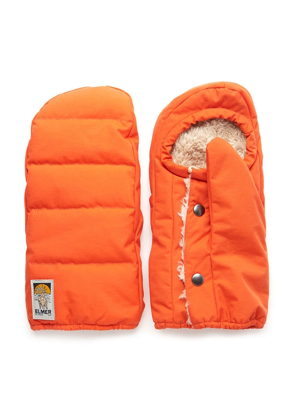 Elmer Cover Down Mittens in Orange