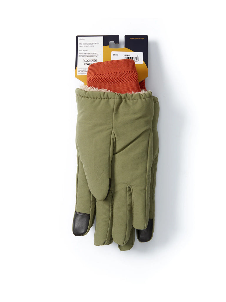 Elmer Joh Knit Cuff Gloves in Khaki