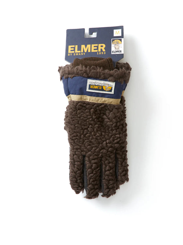 Elmer Teddy Wool Pile Gloves in Brown