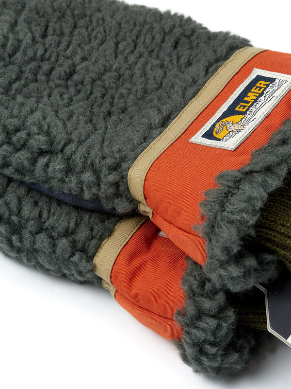 Elmer Teddy Wool Pile Gloves in Khaki