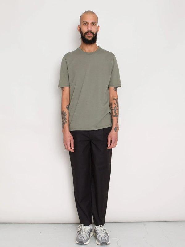 Folk Assembly Pant in Soft Black Linear Texture