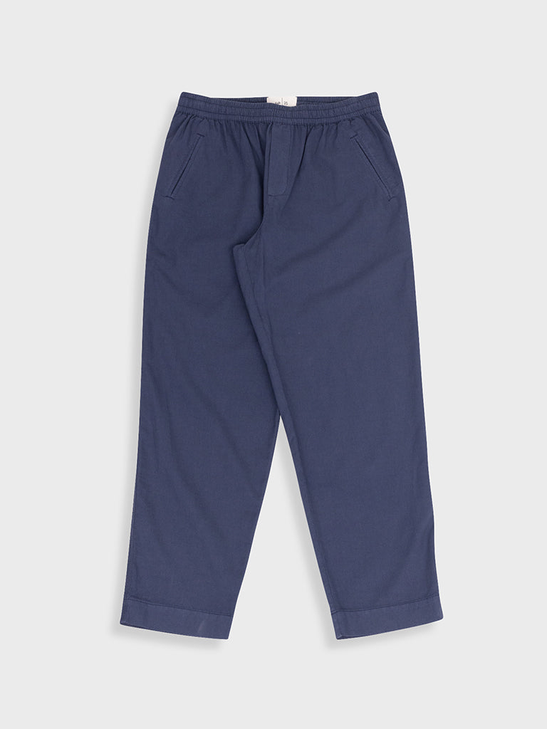 Folk Assembly Trouser in Navy Mini Stripe