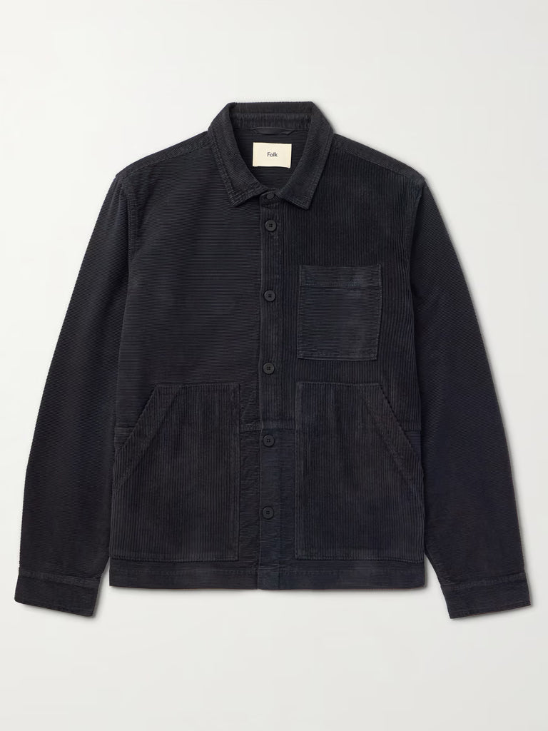 Folk Assembly Worker Jacket in Soft Black Cord