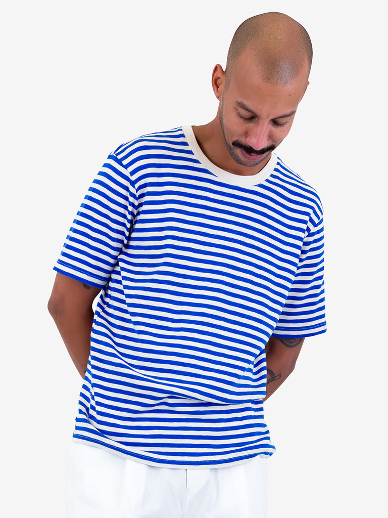 Folk Classic Stripe Tee in Ultra Violet