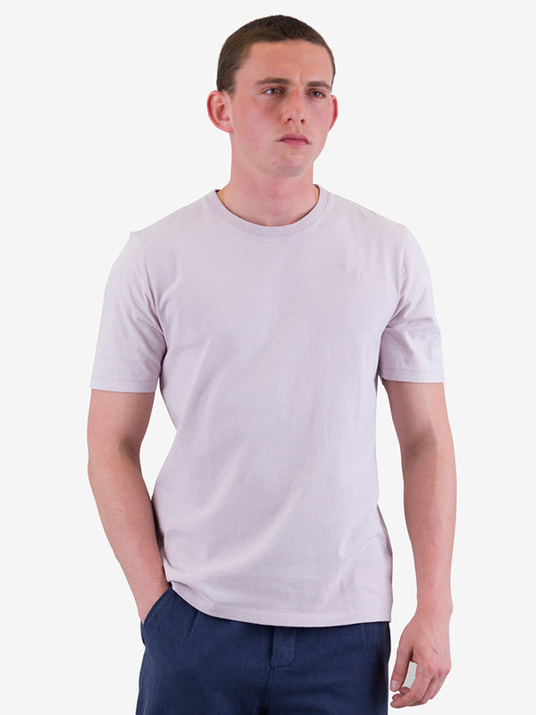 Folk Contrast Sleeve T-Shirt in Sakura