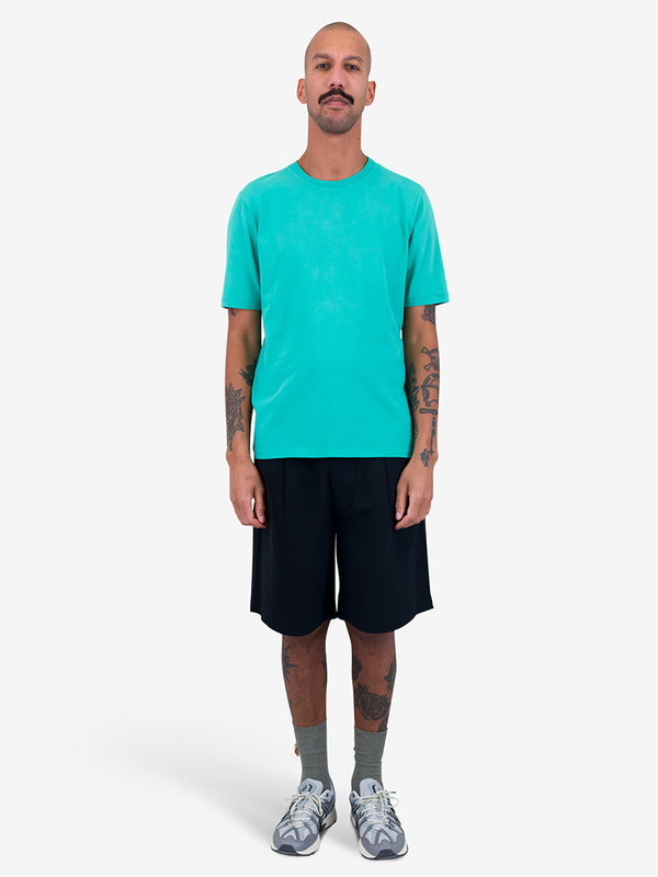 Folk Contrast Sleeve Tee in Tropical Green
